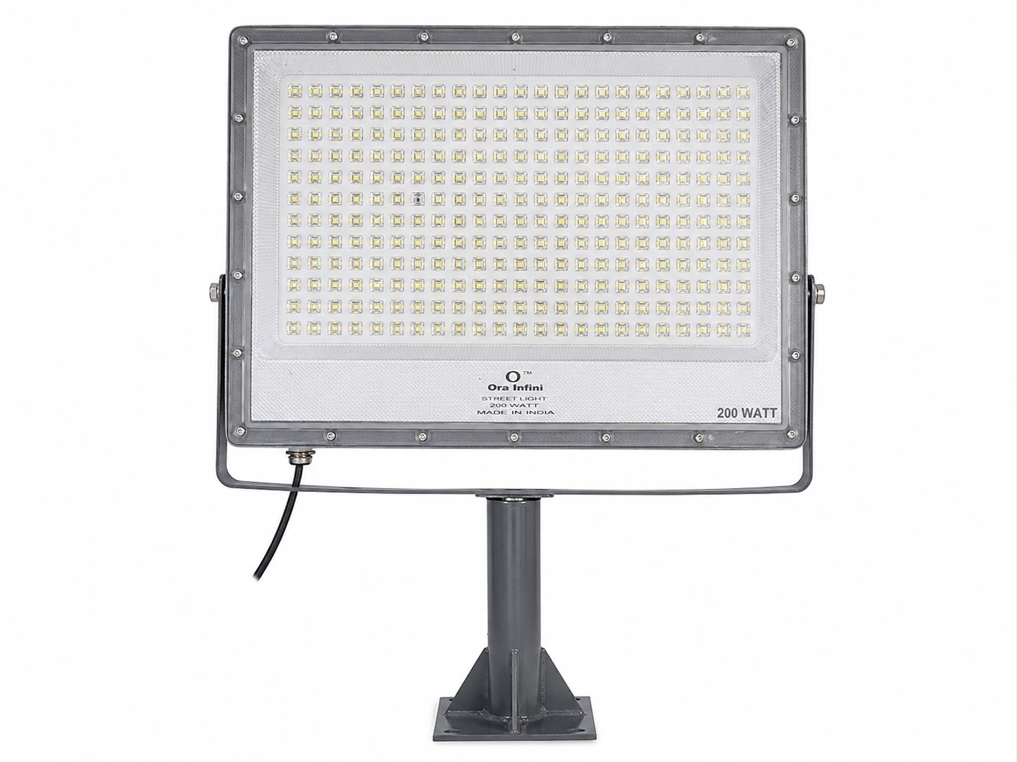 Ora Infini 200 watt LED flood light on mounting bracket